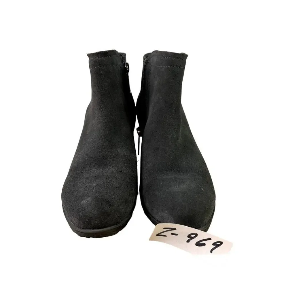 Blondo Ankle Bootie Women's Size 7.5M Waterproof Gray Suede